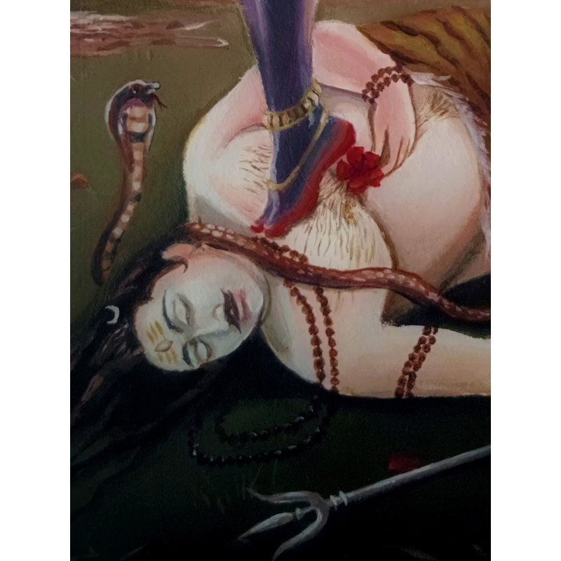Déesse Dakshina Kali | Acrylique sur toile | Par Debasish Mazumder