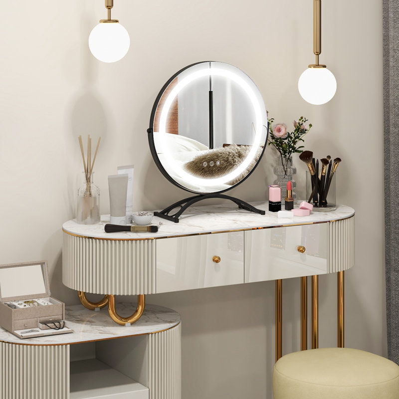 Miroir de salle de bain Jackalynn, Noir