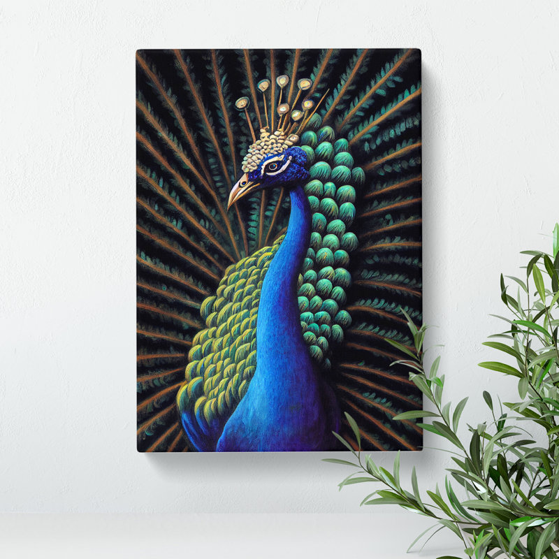 Pretty Peacock - Wrapped Canvas, 76cm H x 50cm W x 3cm D