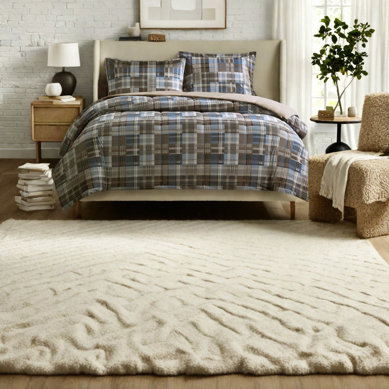 Ensembles de literie durables, microfibre douce, motif écossais classique pour un sommeil confortable