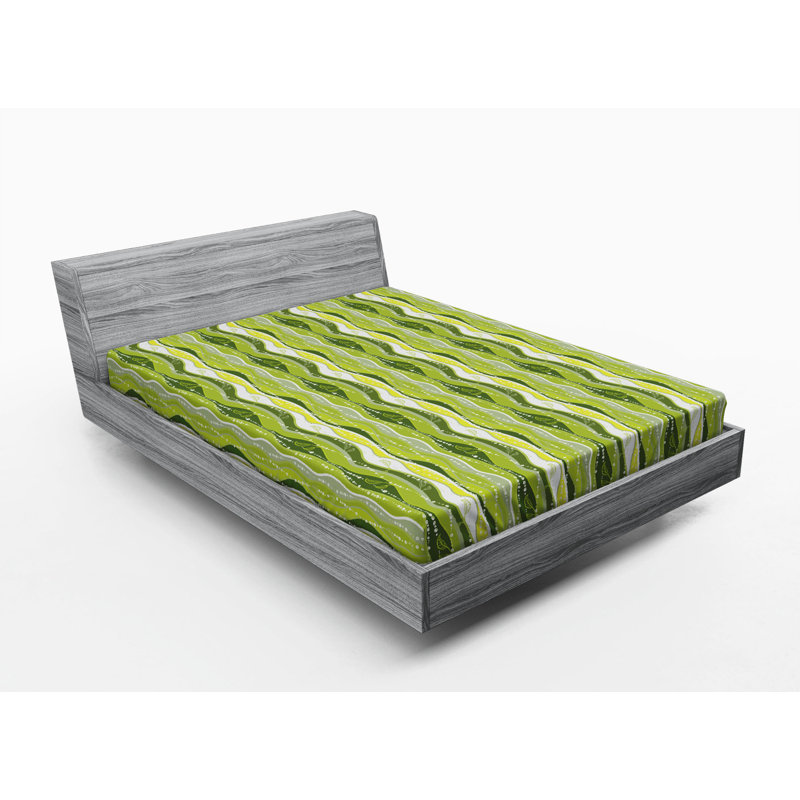 Microfiber Abstract Fitted Sheet, Full Fitted Sheet