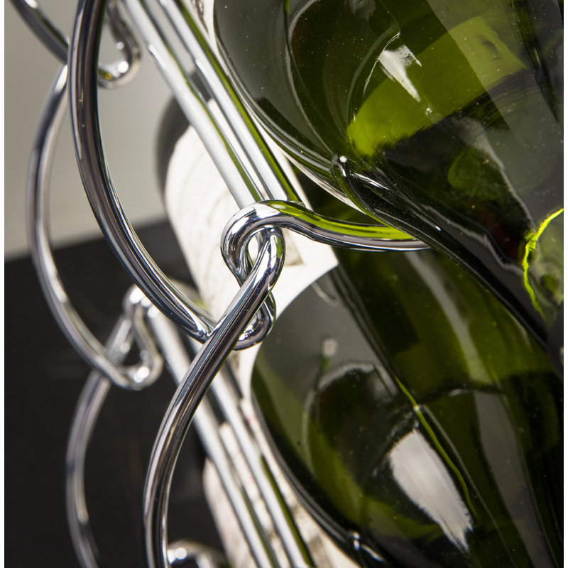 Floor Wine Bottle Rack in Chrome