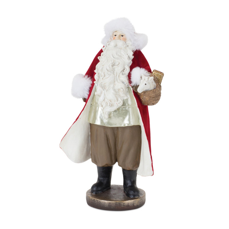 Figurine de père Noël en flocons avec jouets (ensemble de 2)