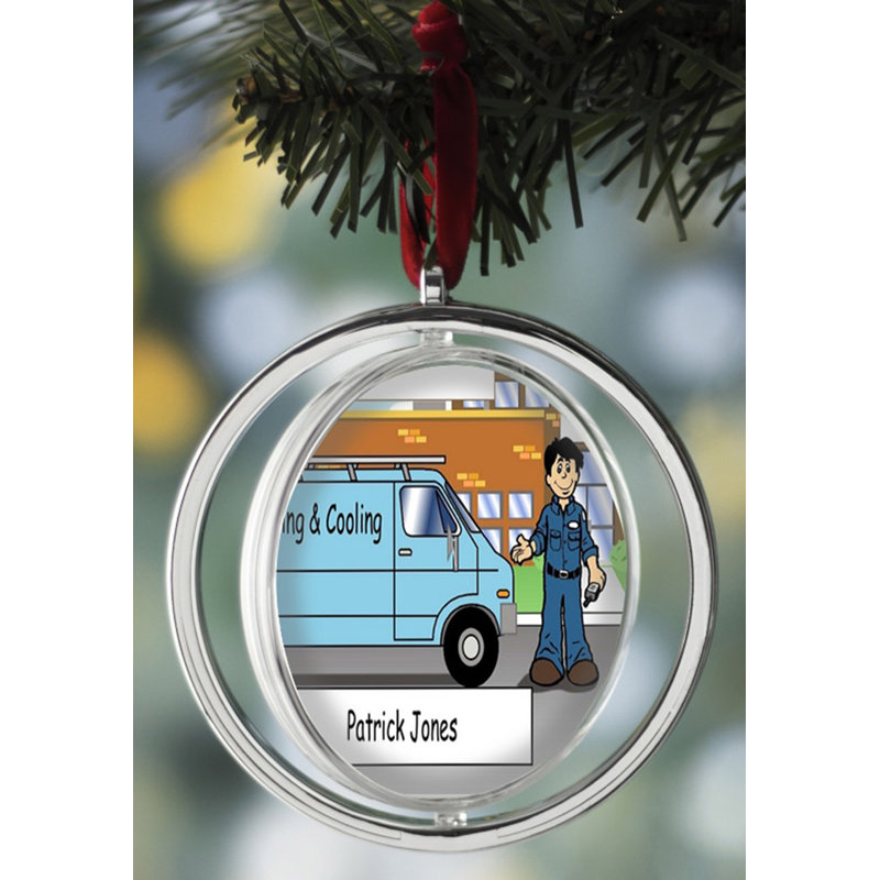Ornement de Noël personnalisable, bleu - mâle, Oui