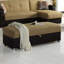 Causeuse convertible avec rangement Primenest Nimbusflow, polyuréthane brun