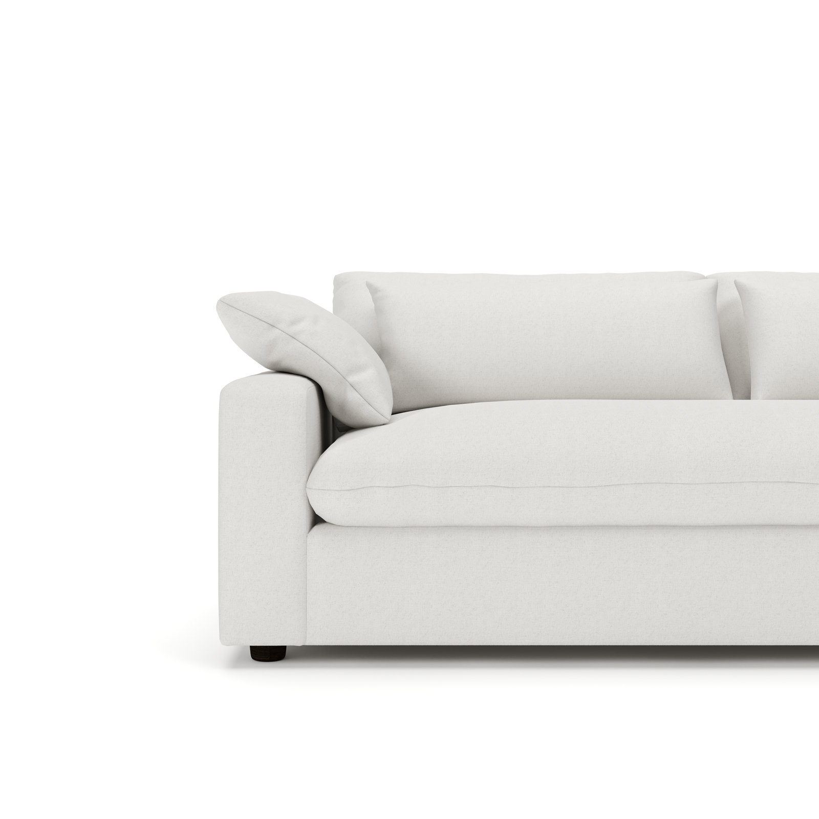 Remy 90'' Upholstered Sofa, Macarena Beige Basketweave