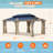 12' X 20' Outdoor Spruce Hardtop Gazebo For Patios, Spruce Framed Gazebo With Double Roof, Solid Wooden Framed Gazebo With Privacy Curtains For Patio Lawn, Garden, Backyard