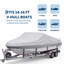 Housse de bateau Oxford 210D pour coque en V, imperméable et résistante aux UV, transportable sur remorque, pour bateaux en forme de V de 14 à 16 pieds.-136058398
