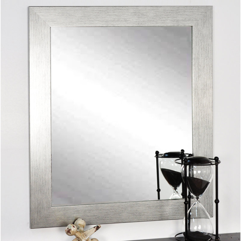 Miroir décoratif Daisytown, H 55,5 po x l 32,5 po, Argent brossé