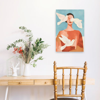 «She Will Be Free», art mural élégant et minimaliste moderne