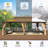24 Ft. W x 14 Ft. D Hardtop Gazebo, Galvanized Steel Double Roof with Aluminum Frame, Outdoor Gazebo with Curtains and Nettings for Patio, Backyard and Deck-110981946