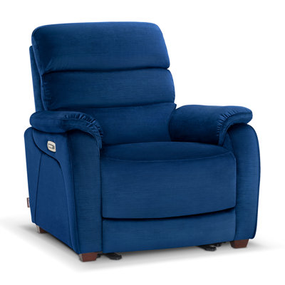 Zero Wall-Hugger Power Recliner Chair with Adjustable Headrest, for Small Spaces and RV, Fabric