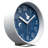 Analogue Quartz Movement / Crystal Tabletop Clock with Alarm in Blue