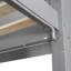 Lit mezzanine avec bureau et rangement, conduit, portemanteau suspendu, bois massif, bureau en bois gris, conduit, pièce abondante-27101211