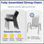 Ensemble de 4 chaises de patio en aluminium empilables entièrement assemblées, durables et confortables pour l'extérieur
