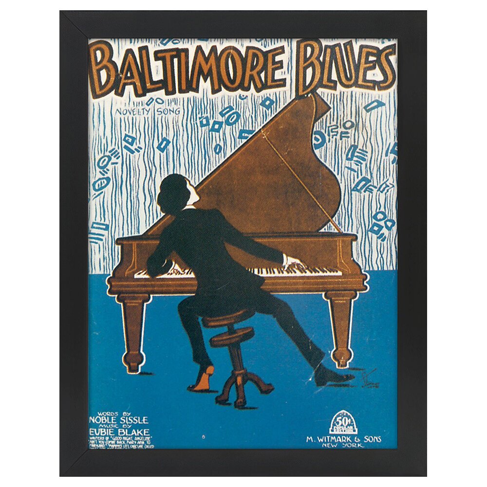 Leinwandbild Vintage Music Cover Baltimore Blues