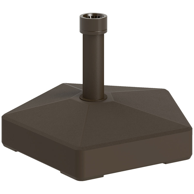 Porte-parapluies d'extérieur avec support pour base de patio, rempli jusqu'à 42 lb de sable ou 33 lb d'eau pour le jardin
