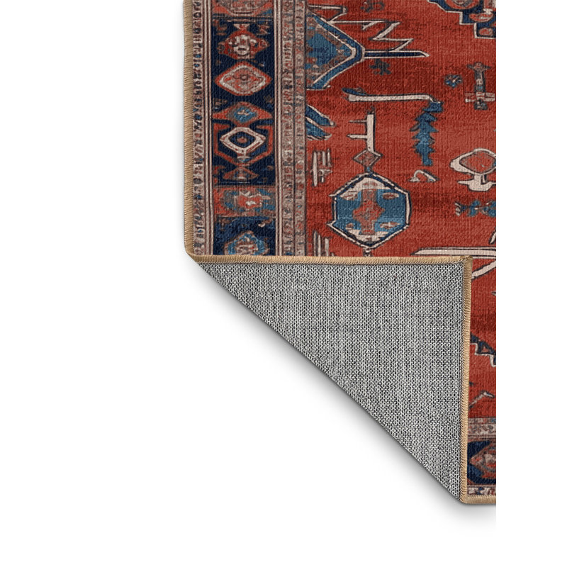 Tapis brun lavable à la machine, Circulaire 5 pi x 5 pi