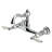 Kingston Brass Vintage Double-Handle 2-Hole Wall-Mount Bridge Kitchen Faucet-93672773