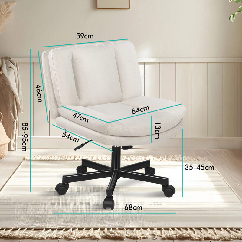 Office Chair, Linen White
