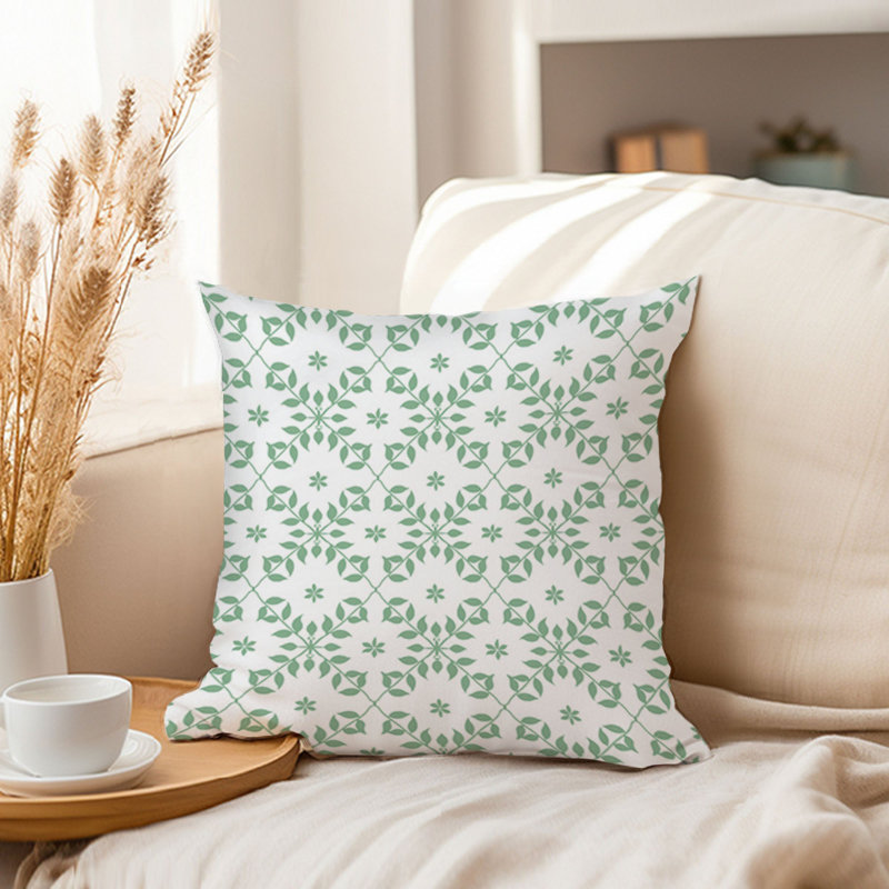 Abstract Green Pattern VIII Patterns Modern, 16"H x 16"W