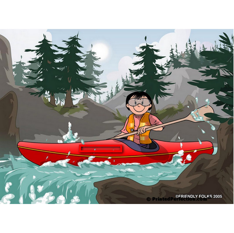 Personalized Kayak - Female Acrylic Key Chain