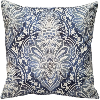 Leone Damask Damask Cotton Throw Pillow