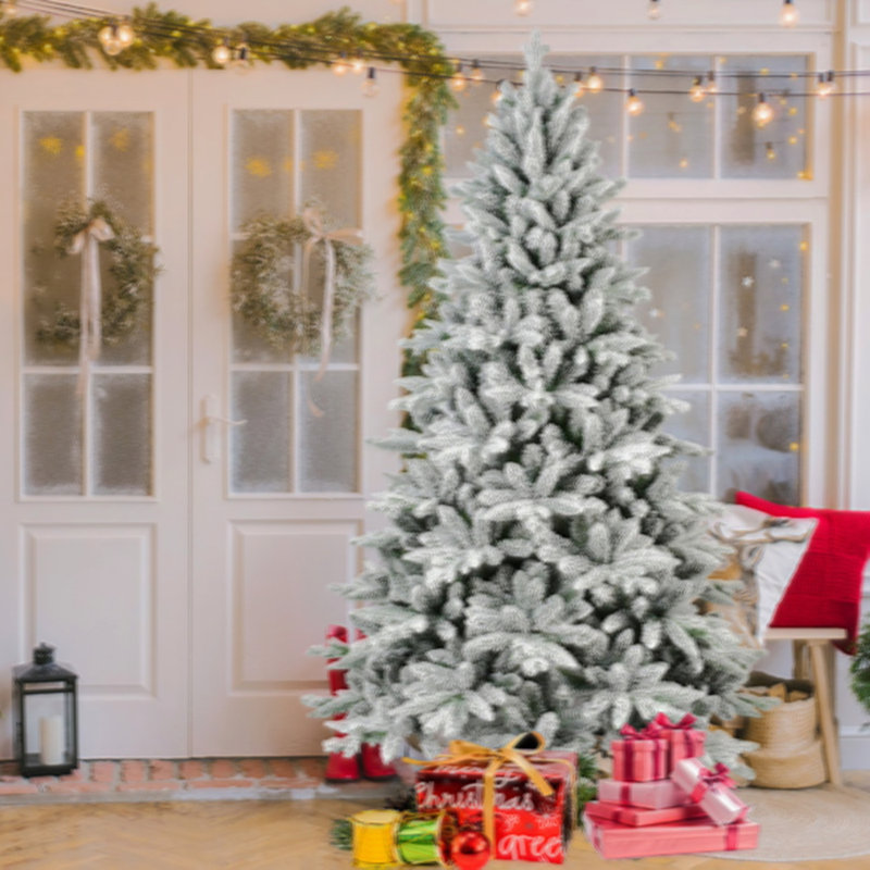 Arbre de Noël floqué PEPVC, 7'