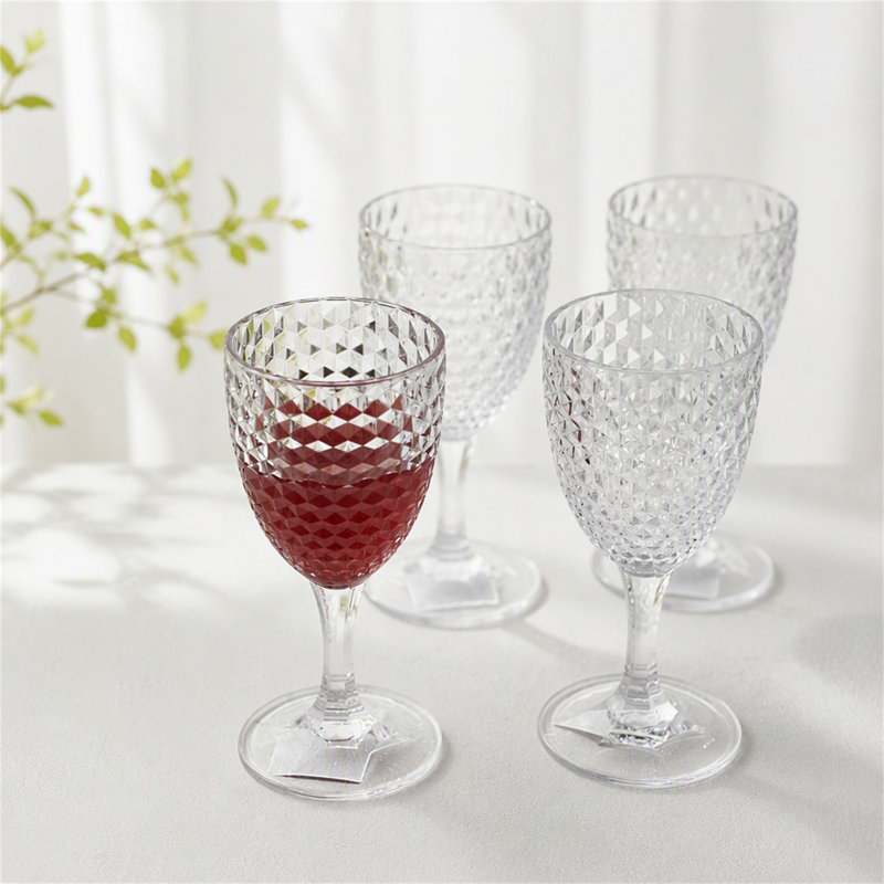 Plastic Wine Glasses Set of 4 (12oz)