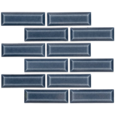 Subway 12 in. x 12 in. Glossy Ceramic Mosaic Wall Tile