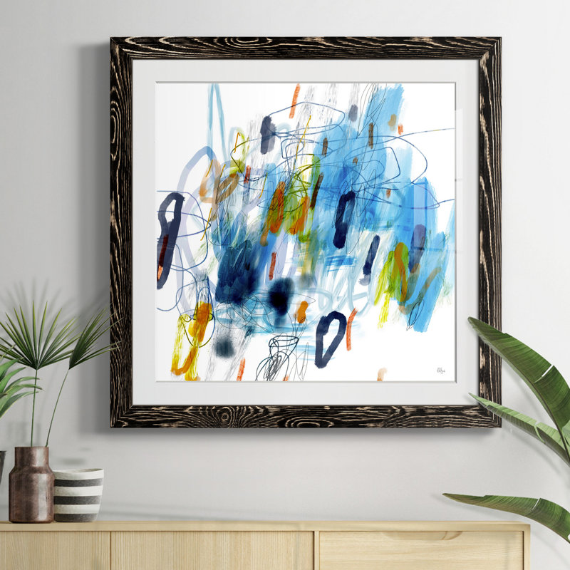 Up And Down - Peinture encadrée, H 35,5 po x l 35,5 po x P 1,5 po, Papier noir