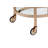Lakelyn Clear Glass & Rose Gold Finish Serving Cart