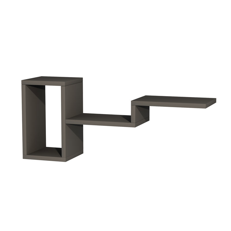 Emley 3 Piece Floating Shelf, Anthracite