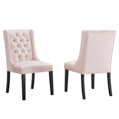 Modway Baronet Performance Velvet Dining Chairs - Set of 2