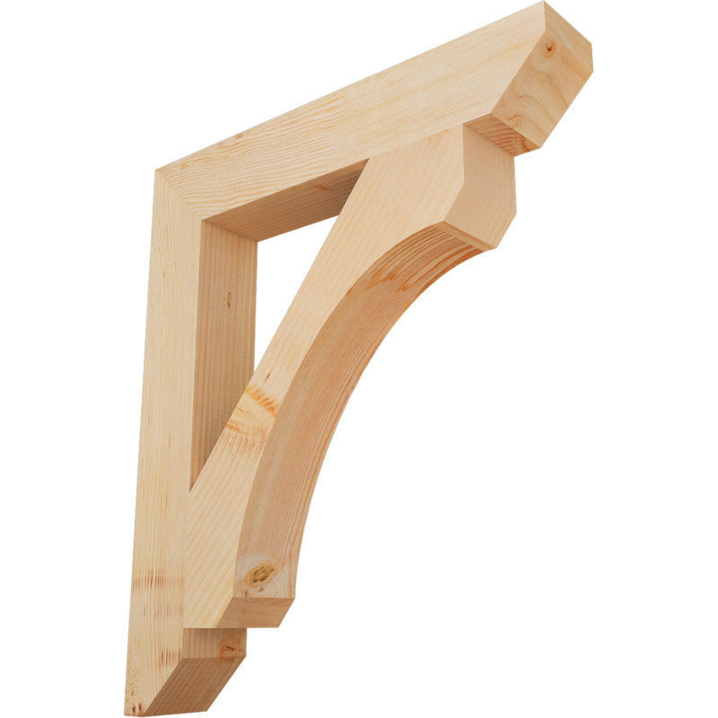 3 1/2"W x 24"D x 28"H Legacy Slat Smooth Bracket, Douglas Fir, Douglas Fir (Smooth), 28" H x 3.5" W x 24" D