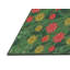 Tapis vert / rouge à motif floral Cajuste-1838055983