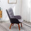 Fauteuil d'appoint en velours gris polyvalent-1831088664