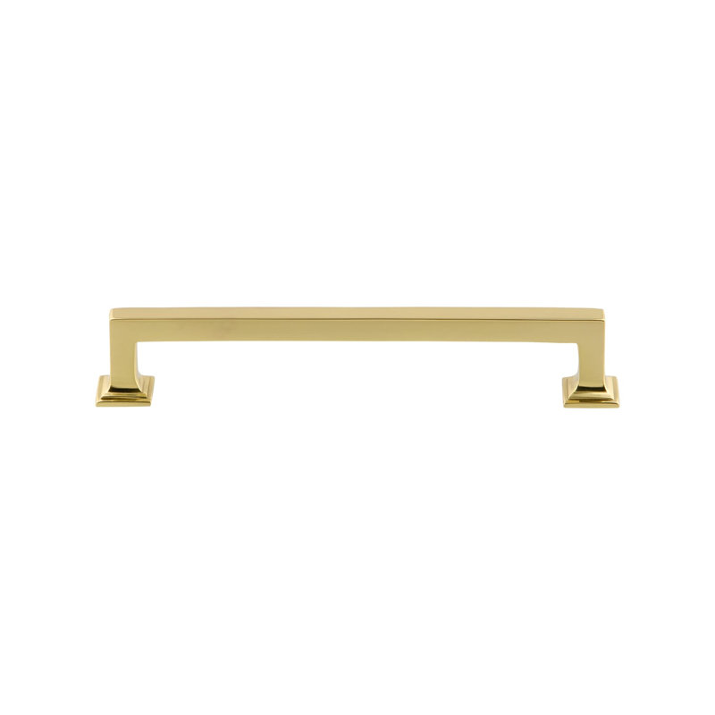 Grandeur Geneva 6" Brass Handle Pull, Polished Brass