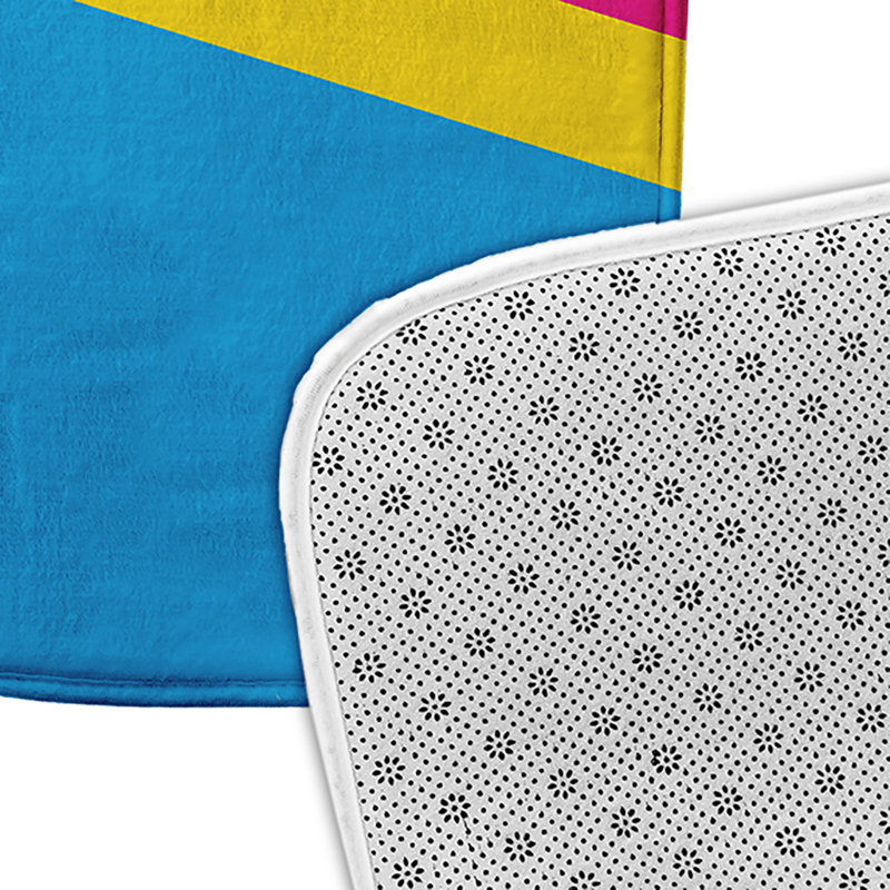 Tapis de bain Aikaterini, Rose /Bleu