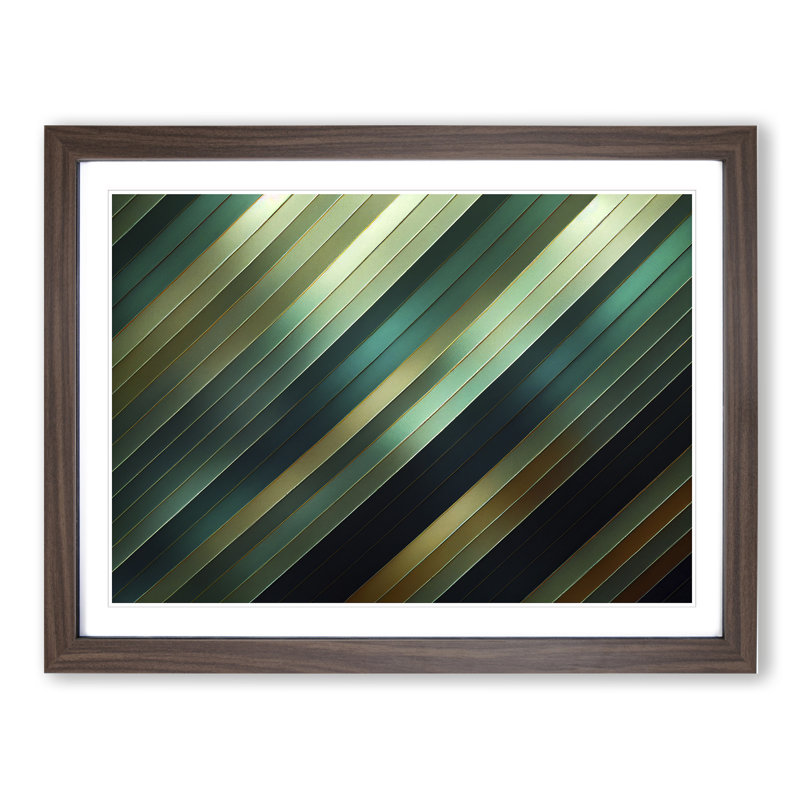 XH1022-7111X Precious Abstract Art - Single Picture Frame Print, 25cm H x 34cm W x 2cm D, Walnut Framed