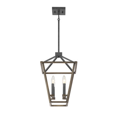 Sarmila 4-Light Pendant in Whiskey Wood