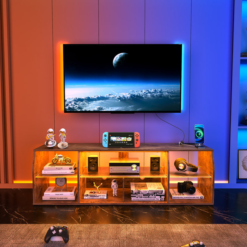 Meuble télé Anabal, Gris, 55"