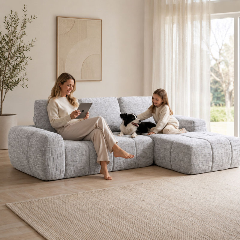 MIMO 256cm L-Shaped Modular Chaise Sofa