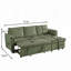 Canapé-lit modulaire rembourré 77,25 po Corduroy-1034573828