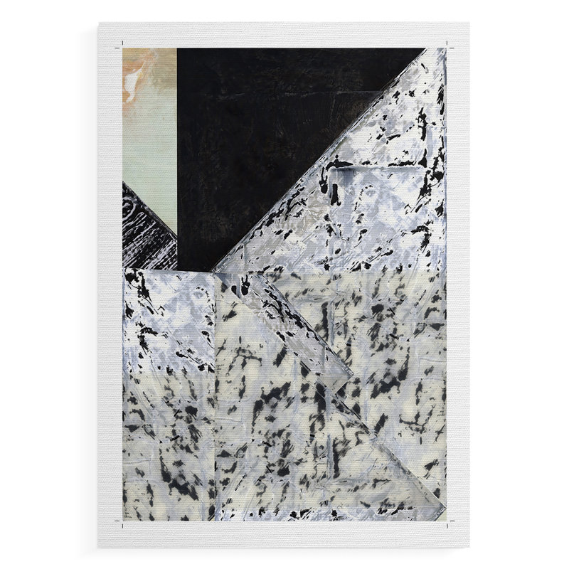 Carreaux et textures abstraites Angles II - Impression sur toile seulement - NON-CADRE, H 48 po x l 32 po