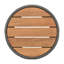 Table d'appoint d'extérieur en rotin et bois d'acacia - Meubles de patio pour balcon, jardin, balcon-104376626