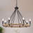 8-light Dimmable Wagon Wheel Rattan Chandelier-725005565-719123026