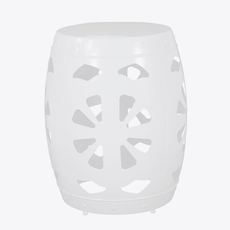 Metal End Table -Large, White