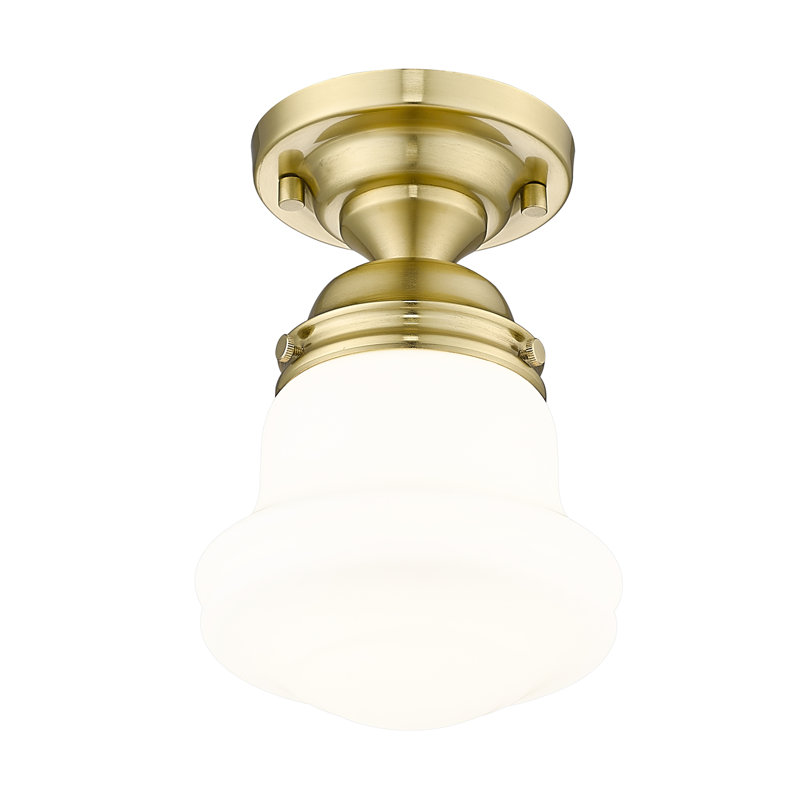 Jeshia Glass Flush Mount, Luxe Gold