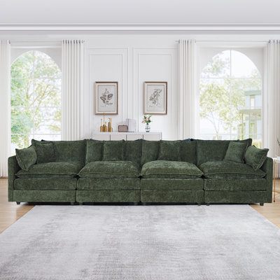 Modern Chenille Sofa Upholstered Couch